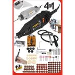 Stilmax Italy SUPER362 362 Parça 500W Devir Ayarlı Çift Adet Gravür Oyma Makinesi Dremel Taşlama Zımpara Set - sarı