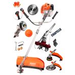 stilmax Kömürsüz Motor 20HPX Çelik Krom Piston Benzinli Ot Çalı Çim Biçme Makinası Yan Tırpan + Chapello Set
