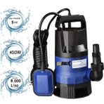 Stilmax QSB450 450W Plastik Gövdeli Kirli ve Temiz Su Dalgıç Pompa Seti Şamandıralı Otomatik Paket