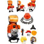 Stilmax Turbo Çelik Krank 3.2 Hp 63cc Benzinli Sırt Tipi Tırpan Çayır Ot Biçme Makinesi +Canavar Başlık +Yağ