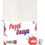 Stilo - A4 Poşet Dosya 100'Lü Saydam 30 Mic.
