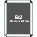 Stilo Alüminyum B2 50X70CM Çerçeve Rondo Köşe Aç Kapa Açılır Kapanır - 1 Adet - Gri