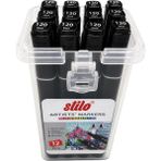 Stilo Çift Uçlu Premium Akrilik Marker Pp Kutu 12 Li Siyah - Renk