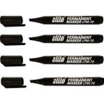 Stilo Permanent Kalem Kesik Uç Siyah ( 4 Adet ) - Permanent Markör