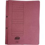 Stilo Yarım Kapak Telli Dosya (10 Adet ) - Pembe - Boyut - Karton Telli Dosya