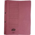 Stilo Yarım Kapak Telli Dosya (50 Adet ) - Pembe - Telli Karton Dosya - A4