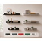 Stilorax 304 Paslanmaz Çelik Duvar Rafı- Bükümlü – Dekoratif Metal Raf – Modern Tasarım - 60 x 16 - Gri - Antrasit - Gri - 60 x 16 Cm