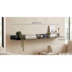 Stilorax 304 Paslanmaz Çelik Duvar Rafı – Dekoratif Metal Raf – Modern Tasarım - 60 x 16 - Gri