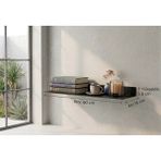 Stilorax 304 Paslanmaz Çelik Duvar Rafı – Dekoratif Metal Raf – Modern Tasarım - 60 x 16 - Siyah - 60 x 16 Cm