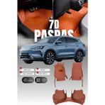 Stiloto Byd Seal U-Ev (2023 ve Sonrası) 7d Deri Havuzlu Oto Paspas | Tam Koruma,araca Özel Koruma & Hızlı Montaj - Taba