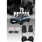 Stiloto Cupra Formentor Benzinli (2020 ve Sonrası) 7d Deri Havuzlu Oto Paspas | Tam Koruma & Hızlı Montaj - Siyah
