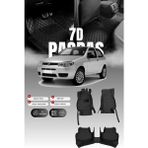 Stiloto Fiat Palio (1997-2012) 7d Deri Havuzlu Oto Paspas | Tam Koruma,araca Özel & Hızlı Montaj - Siyah