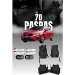 Stiloto Honda City (2021 ve Sonrası) 7d Deri Havuzlu Oto Paspas | Tam Koruma,araca Özel & Hızlı Montaj - Siyah