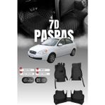 Stiloto Hyundai Accent Era (2006-2012) 7d Deri Havuzlu Oto Paspas | Tam Koruma & Hızlı Montaj - Siyah