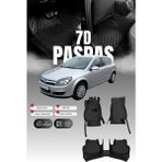 Stiloto Opel Astra H Hatchback (2004–2010) 7d Deri Havuzlu Oto Paspas | Tam Koruma & Hızlı Montaj - Siyah