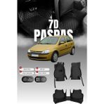 Stiloto Opel Corsa C (2002-2006) 7d Deri Havuzlu Oto Paspas | Tam Koruma,araca Özel & Hızlı Montaj - Siyah