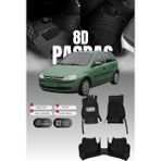 Stiloto Opel Corsa C (2002-2006) 8d Deri Havuzlu Oto Paspas | Tam Koruma,araca Özel & Hızlı Montaj - Siyah