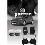 Stiloto Opel Corsa D (2006-2014) 8d Deri Havuzlu Oto Paspas | Tam Koruma,araca Özel & Hızlı Montaj - Siyah