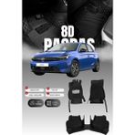 Stiloto Opel Corsa F (2019 ve Sonrası) 8d Deri Havuzlu Oto Paspas | Tam Koruma,araca Özel & Hızlı Montaj - Siyah