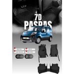 Stiloto Peugeot Bipper (2008-2016) 7d Deri Havuzlu Oto Paspas | Tam Koruma,araca Özel & Hızlı Montaj - Siyah