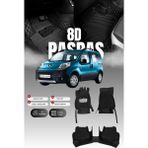 Stiloto Peugeot Bipper (2008-2016) 8d Deri Havuzlu Oto Paspas | Tam Koruma,araca Özel & Hızlı Montaj - Siyah