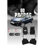 Stiloto Renault Clio 3 Hatchback (2005-2012) 8d Deri Havuzlu Oto Paspas | Tam Koruma - Siyah