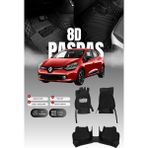 Stiloto Renault Clio 4 Hatchback (2012-2019) 8d Deri Havuzlu Oto Paspas | Tam Koruma & Hızlı Montaj - Siyah
