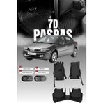 Stiloto Renault Megane 2 (2003-2009) 7d Deri Havuzlu Oto Paspas | Tam Koruma,araca Özel Kesim & Hızlı Montaj - Siyah