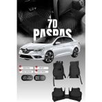 Stiloto Renault Megane 4 (2016-2025) 7d Deri Havuzlu Oto Paspas Siyah Su Geçirmez Kolay Temizlenebilir