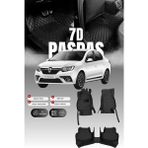 Stiloto Renault Symbol (2013-2020) 7d Deri Havuzlu Oto Paspas | Tam Koruma,araca Özel & Hızlı Montaj - Siyah