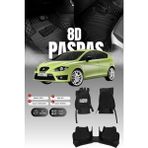 Stiloto Seat Leon Cupra (2006-2012) 8d Deri Havuzlu Oto Paspas | Tam Koruma,araca Özel & Hızlı Montaj - Siyah