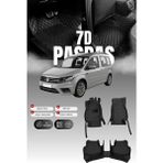 Stiloto Volkswagen Caddy (2004-2020) 7d Deri Havuzlu Oto Paspas | Tam Koruma,araca Özel & Hızlı Montaj - Siyah