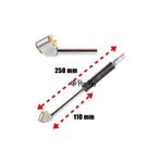 Stilson Iki Taraflı Lastik Teker Şişirme Hava Jakı Lastik Tamir Aracı 1/4" Çift Ayak Krom Kaplama Hava Jakı