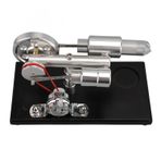 Stirling Motor Model Yapım Seti, Öğrenme Oyuncağı, Hot-Stirling Motor Modeli, Hot-Motor Jeneratörü, Siyah Çam Ağacından Taban Plakası, Bilimsel Fizik Deneyi,