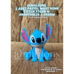 Stitch 9,5 cm Figür Oyuncak Anahtarlık Charm Çanta - Pastel Mavi