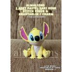 Stitch 9,5 cm Figür Oyuncak Anahtarlık Charm Çanta - Pastel Sarı