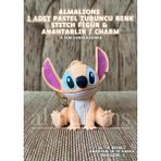 Stitch 9,5 cm Figür Oyuncak Anahtarlık Charm Çanta - Pastel Turuncu