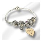 Stitch Charm Çelik Bileklik