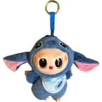 Stitch Figürlü Labubu Peluş Anahtarlık Lacivert