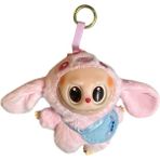 Stitch Figürlü Labubu Peluş Anahtarlık Pembe