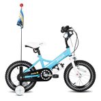 STITCH JOYSTAR Little Rock 30 cm (12 inç) çocuk bisikleti, 2 – 4 yaş için, destek tekerlekli çocuk bisikleti, sepetli erkek bisikleti, bisiklet yayını, mavi