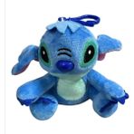 Stitch Oturan Peluş Anahtarlık Mavi