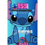 Stitch Temalı 155 Parça Sticker Seti - Kawaii Karakter Etiketleri Defter Laptop Telefon Için - Çok Renkli