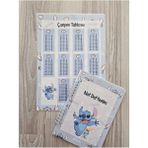 Stitch Temalı Mavi Pvc Çarpım Tablosu ve A5 Not Defteri