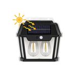 STLIFE 2 Ampullu Güneş Enerjili Sensörlü Bahçe Teras Balkon Modern Aplik Lamba Dekoratif Solar Aydınlatma