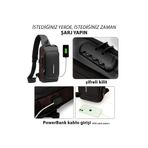 STLIFE Kilitli Usb Şarj Suya Dayanıklı Çapraz Askılı Göğüs Bel Mini El Sırt Çantası Telefon Tablet Seyahat