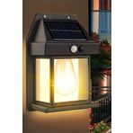 STLIFE Solar Güneş Enerjili Bahçe Teras Balkon Sensörlü Ampul Modern Aplik Lamba Dekoratif Solar Aydınlatma