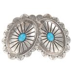 STOBOK 1 Antika Gümüş Kazınmış Mavi Reçine Yama Çizgili Desen Dantel Oval Çinko Alaşımı Düğme Kendin Yap Düğmeleri Metal Düğmeler Retro Dikiş Düğmeleri Trençkot Düğmesi Gömlek Küçük Düğme