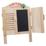 STOBOK 1 Takım Mini Mesaj Yazı Tahtası Küçük Kara Tahta Mini Kara Tahta Işareti Masa Üstü Tebeşir Tahtası Tabela Mesaj Panosu Işaretleri Kara Tahta Standı Çocuk Dikey Küçük Oyuncak Odun