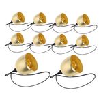 STOBOK 10 Adet Çan Kolye Şarkı Diy Zanaat Rüzgar Çanı Çanlar Topuz Çan Yüzük Rüzgar Çanı Kapı Zili Eski Asılı Çanlar Masa Zili Kapı Uyum Inek Çanları Jingle Çanları Bakır Alaşımı